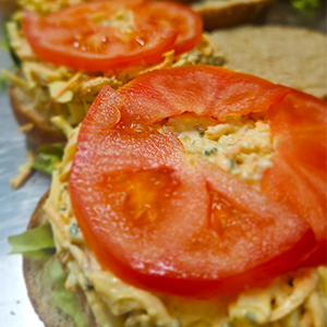 Burger Veggie en préparation