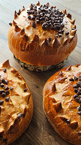 photo des brioches au coeur fondant chocolat